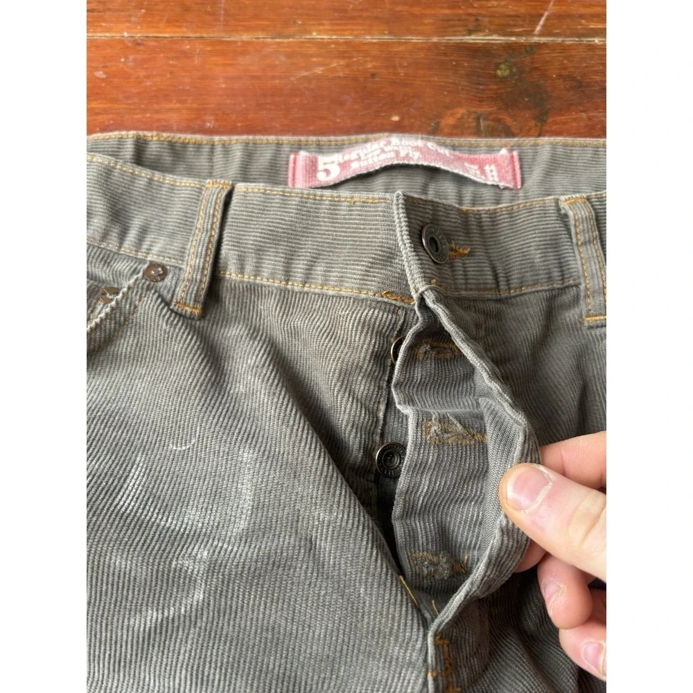 Zara Men's Pants Corduroy‎ Bootcut Gray Vintage Size 34x33
